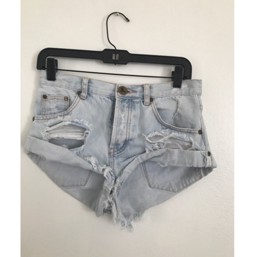 One Teaspoon Womens Bandits Jean shorts size 24